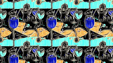 Seamless tile for dance events — Vertical Motion Stock Footage 308251777