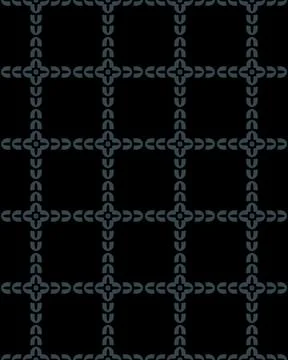 Seamless tile of geometric square patterns in dark black colors 스톡 일러스트