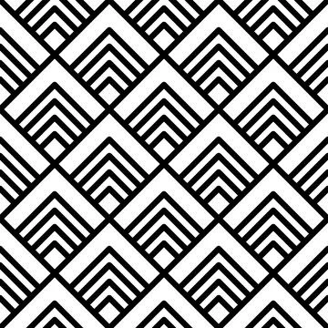 Seamless tile of a Japanese wave pattern, ripple pattern of Meiji period Stock Illustration