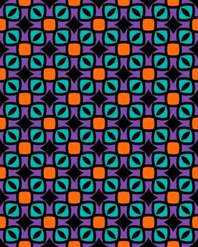 Seamless tile pattern with colorful rectangular ornaments Illustrazione stock