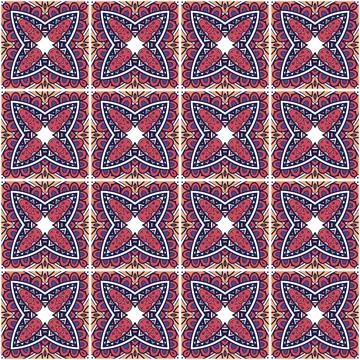 Seamless Tile Pattern, Crazy Patchwork Quilt Ornament Stockillustratie