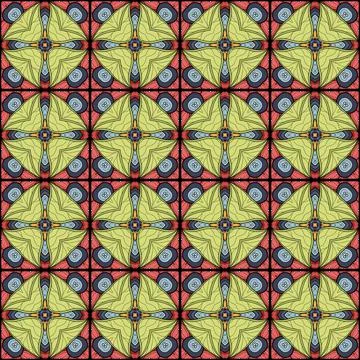 Seamless Tile Pattern, Crazy Patchwork Quilt Ornament Illustrazione stock