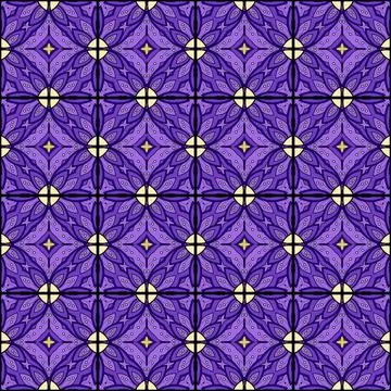 Seamless Tile Pattern, Crazy Patchwork Quilt Ornament Illustrazione stock