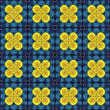 Seamless Tile Pattern, Crazy Patchwork Quilt Ornament 스톡 일러스트