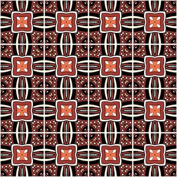 Seamless Tile Pattern, Crazy Patchwork Quilt Ornament Illustrazione stock