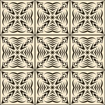 A seamless tile pattern with dark, sharp elements on a light background. Ve.. Stock Illustration