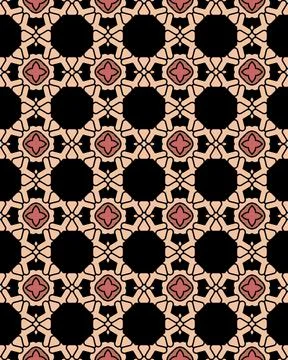 Seamless tile pattern, digital illustration for background and design. Stock Illustration
