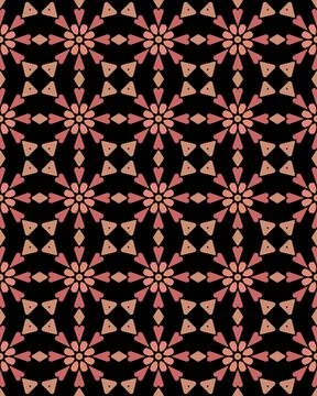 Seamless tile pattern, digital illustration for background and design. Stock Illustration