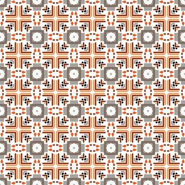 Seamless tile pattern illustration with crosses and floral signs Stock Illustration