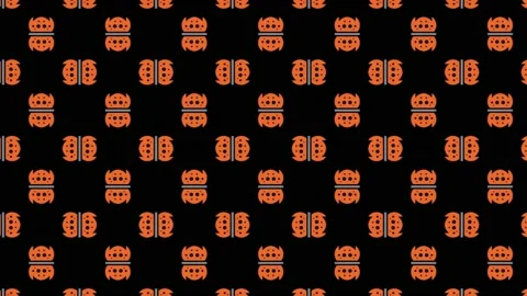 A seamless tile pattern illustration with floral signs. Panning Stock Footage 202109279