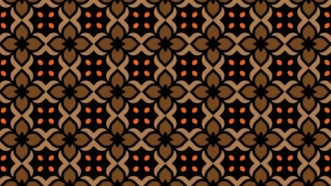 A seamless tile pattern illustration with floral signs. Panning Stock Footage 202122881