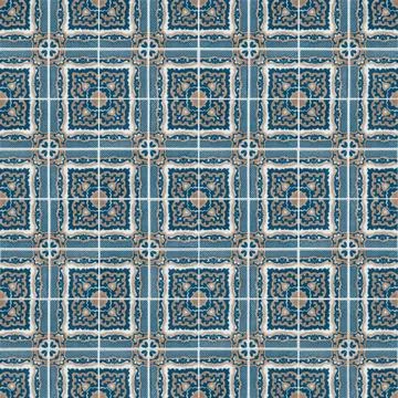 Seamless tile pattern Seamless tile pattern of ancient ceramic tiles. Copy... Stock Photos