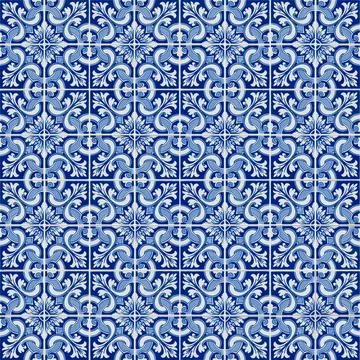 Seamless tile pattern Seamless tile pattern of ancient ceramic tiles. Copy... Stock Photos