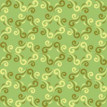 Seamless tile pattern in traditional style. Simple abstract spiral shapes. Fl Illustrazione stock