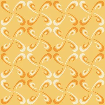 Seamless tile pattern in traditional style. Simple abstract spiral shapes. Fl Stock Illustration
