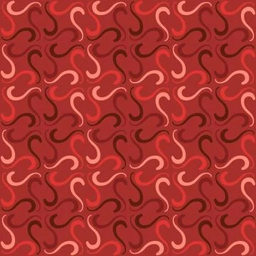 Seamless tile pattern in traditional style. Simple abstract spiral shapes. Fl 스톡 일러스트