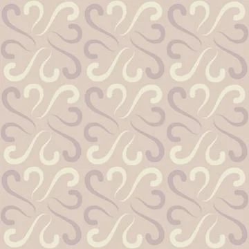 Seamless tile pattern in traditional style. Simple abstract spiral shapes. Fl Stock Illustration