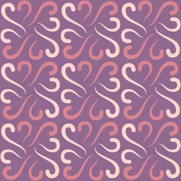 Seamless tile pattern in traditional style. Simple abstract spiral shapes. Fl Stock Illustration