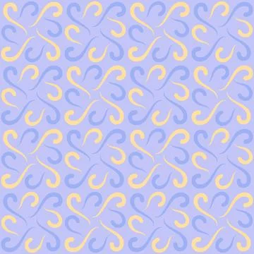 Seamless tile pattern in traditional style. Simple abstract spiral shapes. Fl Illustrazione stock