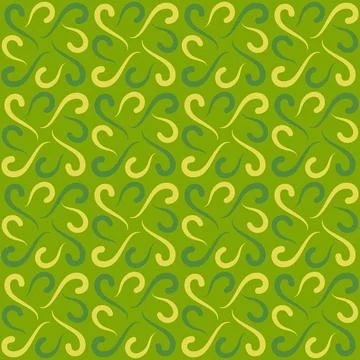 Seamless tile pattern in traditional style. Simple abstract spiral shapes. Fl Stock Illustration