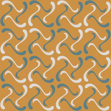 Seamless tile pattern in traditional style. Simple abstract spiral shapes. Fl 스톡 일러스트