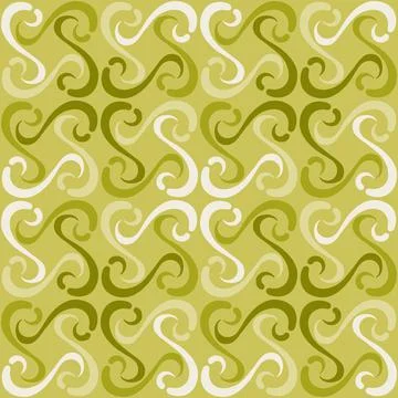 Seamless tile pattern in traditional style. Simple abstract spiral shapes. Fl Illustrazione stock