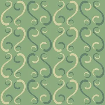 Seamless tile pattern in traditional style. Simple abstract spiral shapes. Fl Stock Illustration