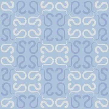 Seamless tile pattern in traditional style. Simple abstract spiral shapes. Fl Stock Illustration