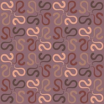 Seamless tile pattern in traditional style. Simple abstract spiral shapes. Fl Illustrazione stock