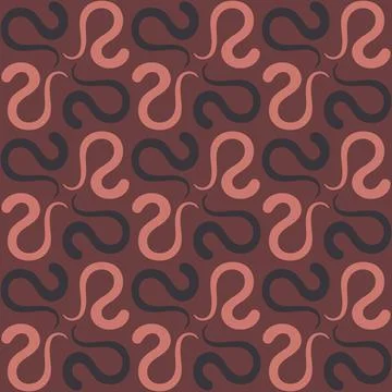 Seamless tile pattern in traditional style. Simple abstract spiral shapes. Fl Illustrazione stock