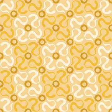 Seamless tile pattern in traditional style. Simple abstract spiral shapes. Fl Stock Illustration