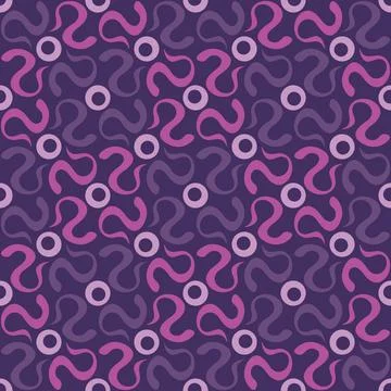 Seamless tile pattern in traditional style. Simple abstract spiral shapes. Fl Illustrazione stock