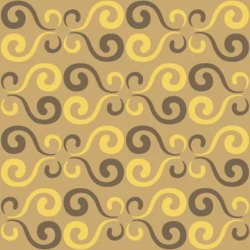 Seamless tile pattern in traditional style. Simple abstract spiral shapes. Fl 스톡 일러스트