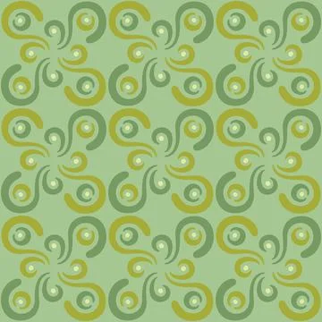 Seamless tile pattern in traditional style. Simple abstract spiral shapes. Fl Illustrazione stock