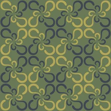 Seamless tile pattern in traditional style. Simple abstract spiral shapes. Fl Illustrazione stock