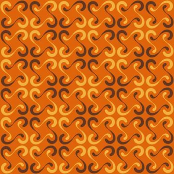 Seamless tile pattern in traditional style. Simple abstract spiral shapes. Fl Illustrazione stock
