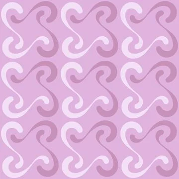 Seamless tile pattern in traditional style. Simple abstract spiral shapes. Fl Stock Illustration