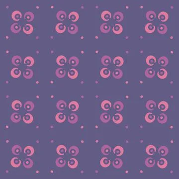 Seamless tile pattern in traditional style. Simple abstract spiral shapes. Fl Stock Illustration
