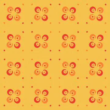 Seamless tile pattern in traditional style. Simple abstract spiral shapes. Fl Stock Illustration