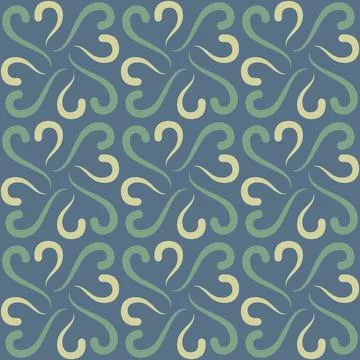 Seamless tile pattern in traditional style. Simple abstract spiral shapes. Fl Stock Illustration