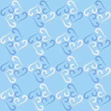 Seamless tile pattern in traditional style. Simple abstract spiral shapes. Fl Illustrazione stock