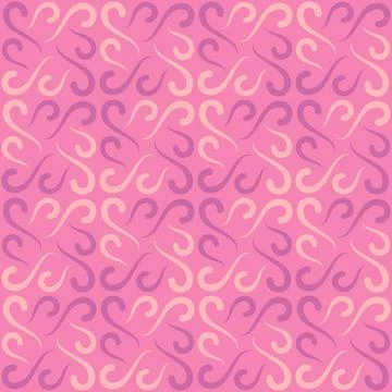 Seamless tile pattern in traditional style. Simple abstract spiral shapes. Fl Stock Illustration