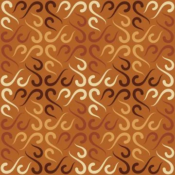 Seamless tile pattern in traditional style. Simple abstract spiral shapes. Fl イラスト素材