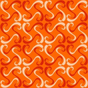 Seamless tile pattern in traditional style. Simple abstract spiral shapes. Fl Illustrazione stock