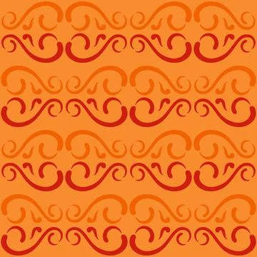 Seamless tile pattern in traditional style. Simple abstract spiral shapes. Fl Stockillustratie