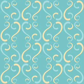 Seamless tile pattern in traditional style. Simple abstract spiral shapes. Fl イラスト素材