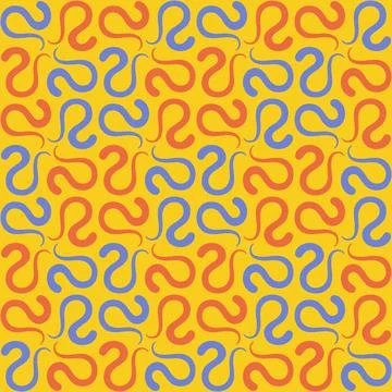 Seamless tile pattern in traditional style. Simple abstract spiral shapes. Fl 스톡 일러스트