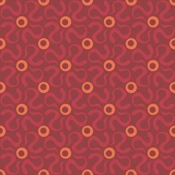 Seamless tile pattern in traditional style. Simple abstract spiral shapes. Fl Illustrazione stock