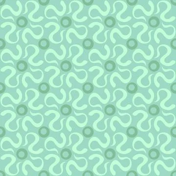 Seamless tile pattern in traditional style. Simple abstract spiral shapes. Fl Illustrazione stock
