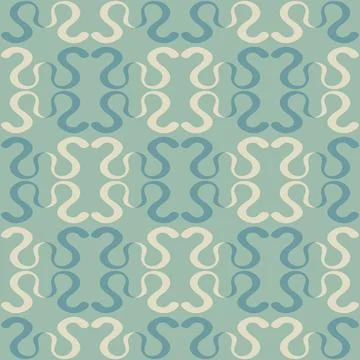 Seamless tile pattern in traditional style. Simple abstract spiral shapes. Fl Stockillustratie
